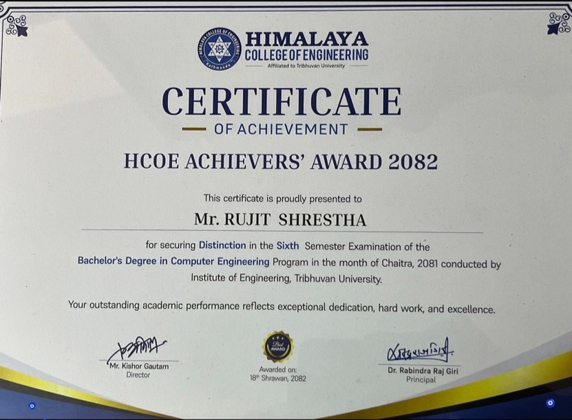 HCOE Achievers Award 2082