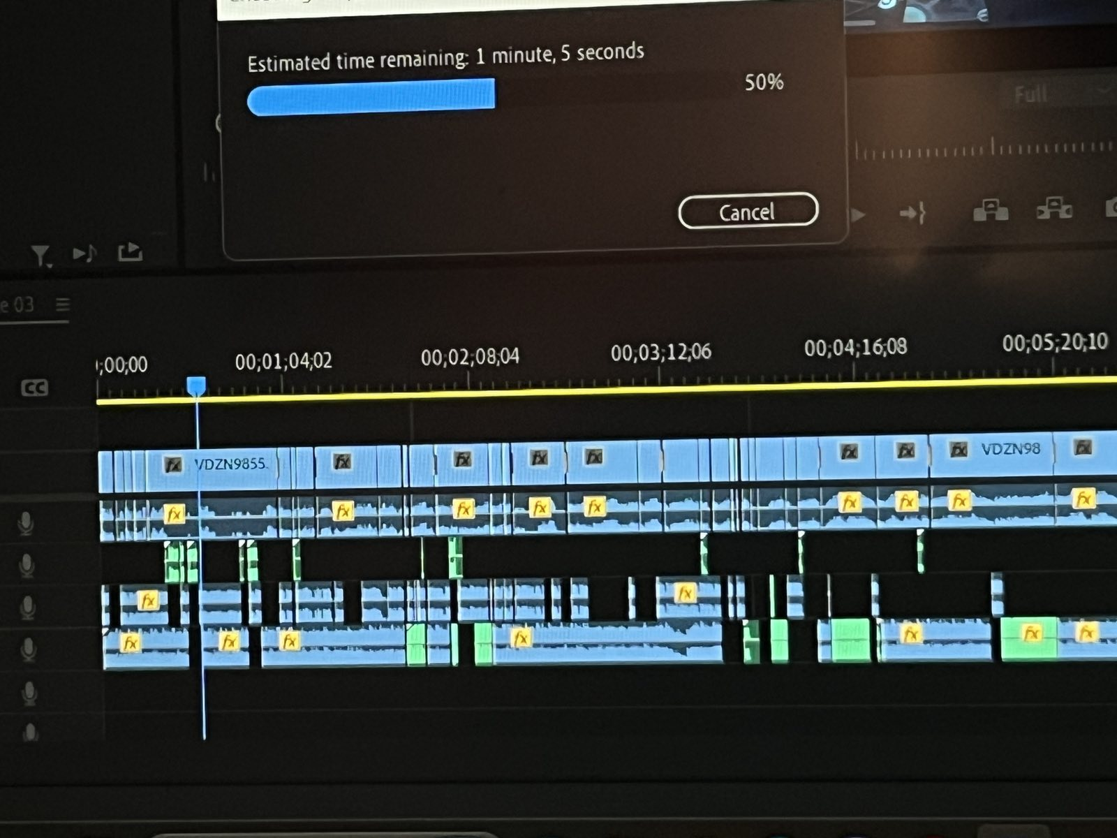 Early editing setup